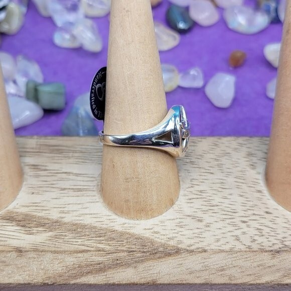 Pentacle Kitchen Witch Sterling Silver Ring, Size 8 and 10 - Picture 3 of 4